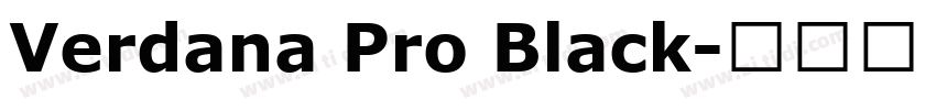 Verdana Pro Black字体转换